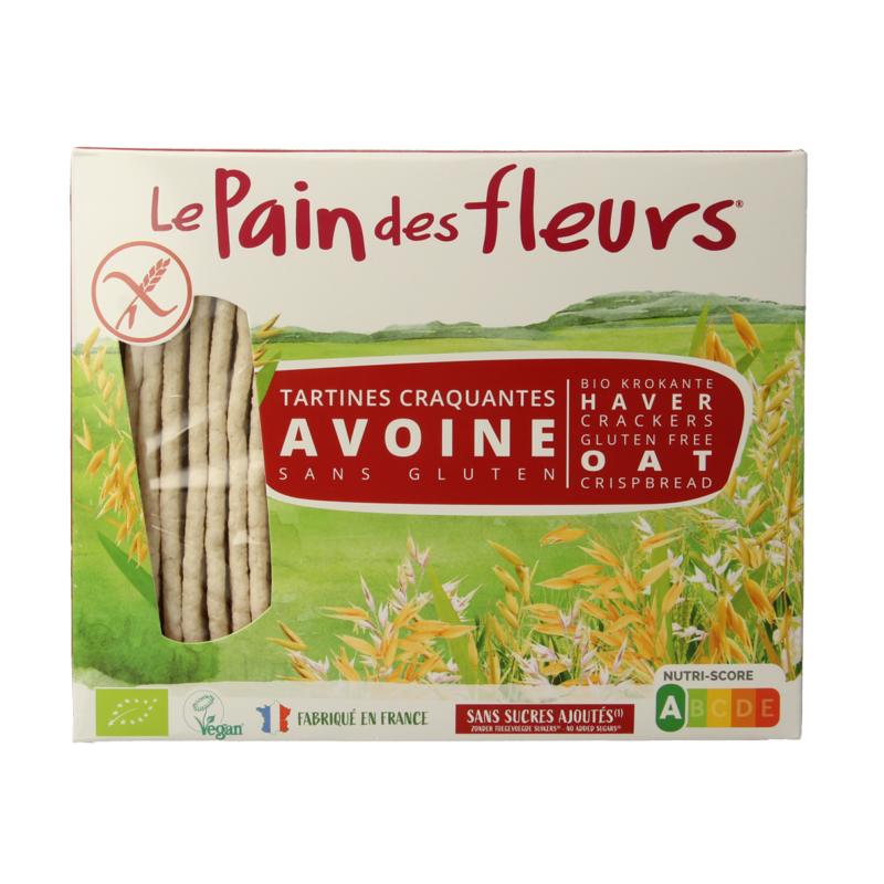 Pain Des Fleurs Krokante Crackers Haver Glutenvrij Bio 